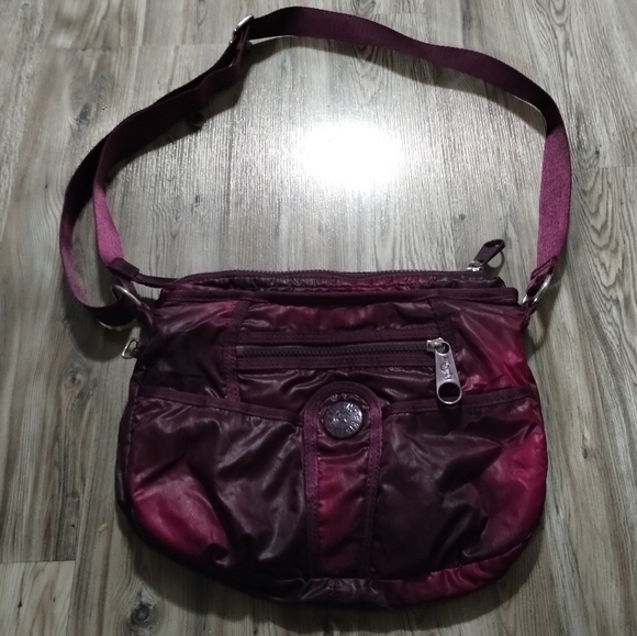 Kipling Gorilla Girlz Shoulder Crossbody Bag Purple Pink Ombre Nylon - Picture 1 of 5